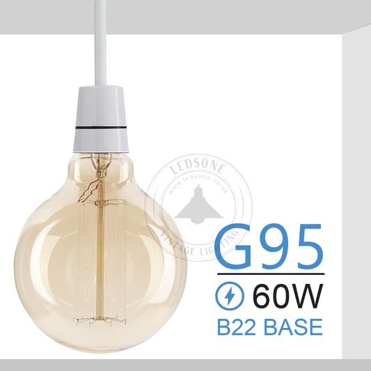 G95 B22 60W Dimmable Retro Globe Vintage Industrial Bulb