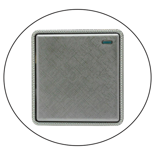 1 Gang Switch Wall Light Screw less Textured Chrome Color