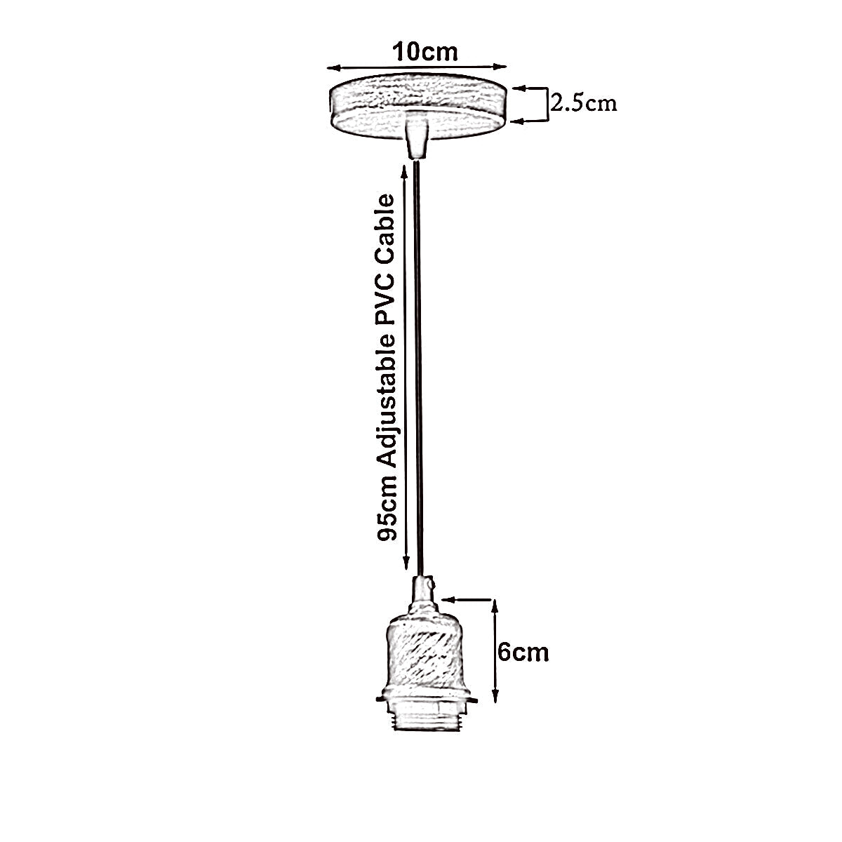 Ceiling Lamp Pendant Light Fitting Metal Lamp Holder E27~1128 - electricalsone UK Ltd