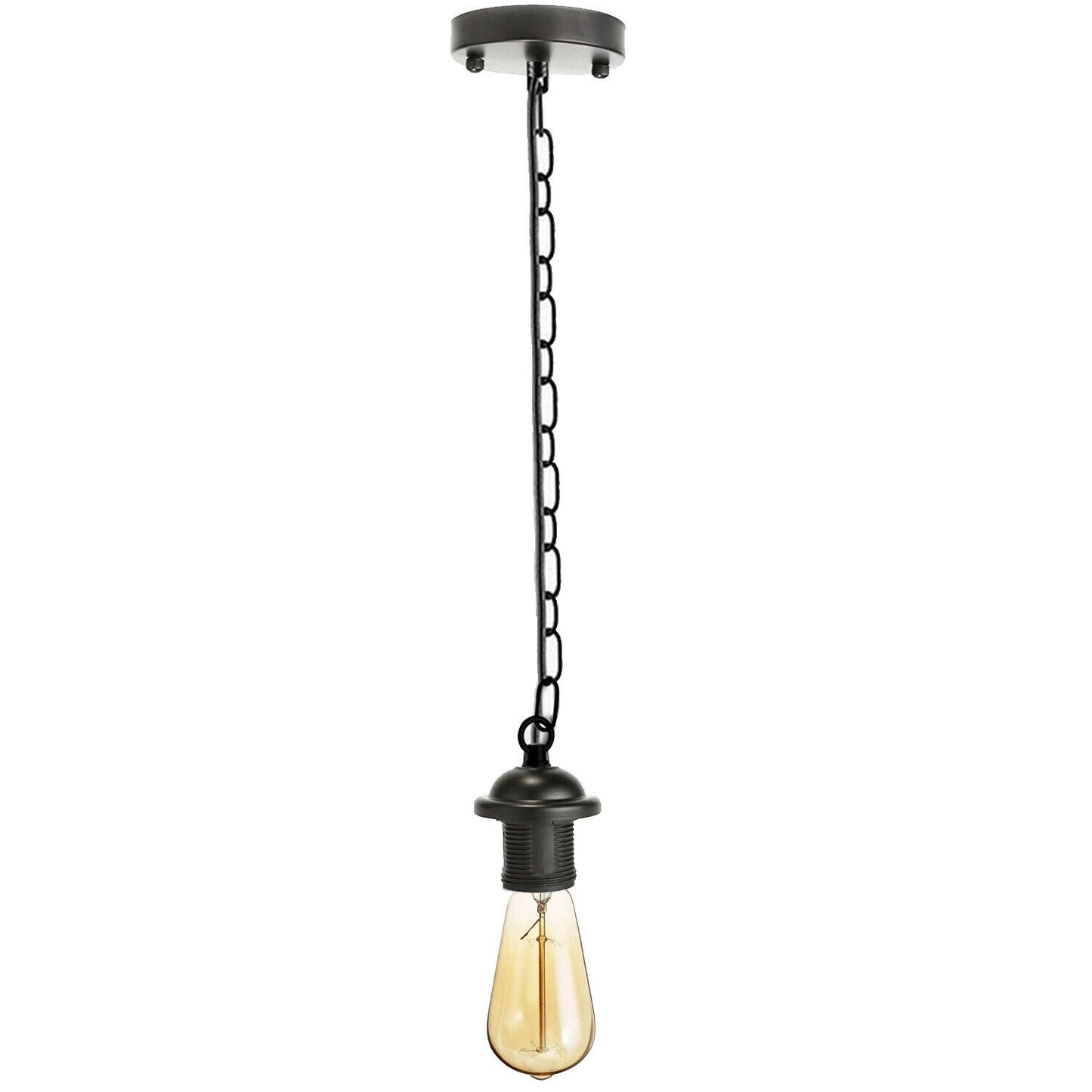 Metal Ceiing E27 Lamp Holder Pendant Light With Chain