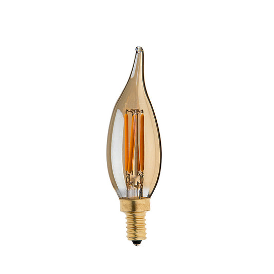 C35 E14 4W LED Dimmable Bent tip Vintage Flame Candle Light Bulb