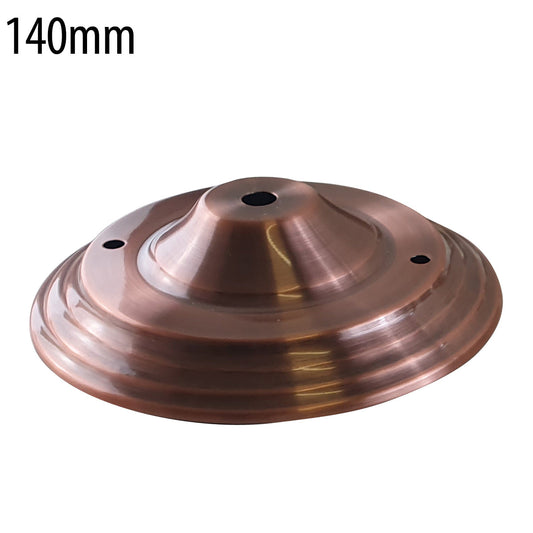 140mm Single Outlet Drop Metal Front Fitting Ceiling Rose