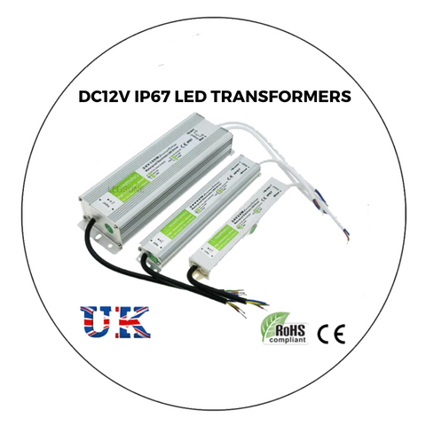 DC 12V 10W - 250W IP67 Waterproof LED Transformer Driver Power Supply