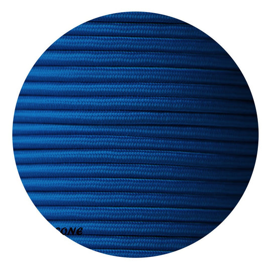 3 Core Braided Flex Lighting Cord Fabric Cable Blue