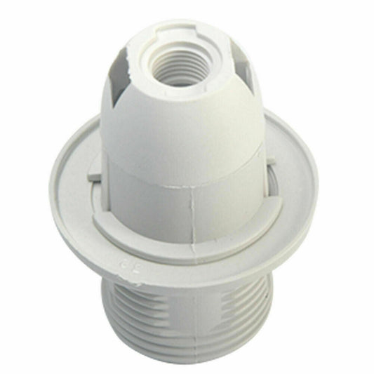 E14 Screw Lampshade Light holder Collar Ring Adaptor Bulb Holder White