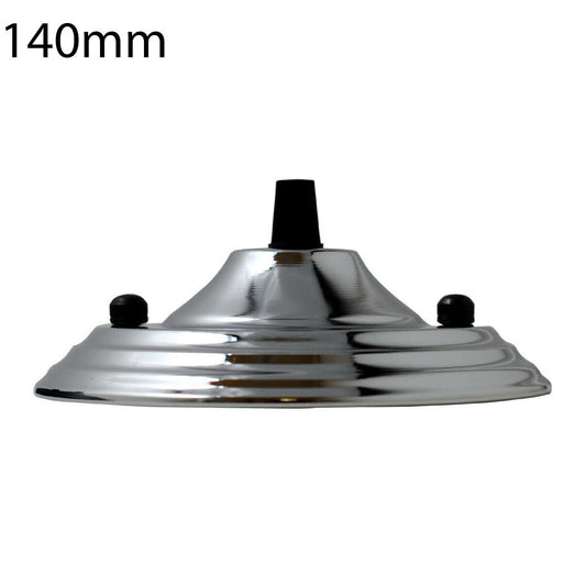 140mm Single Outlet Drop Metal Front Fitting Ceiling Rose