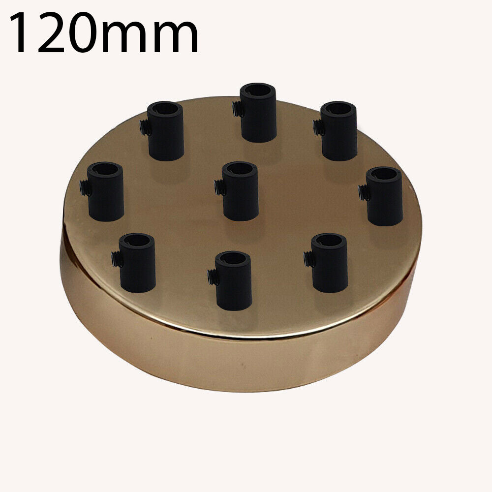 Electricalsone industrial Vintage Multi Outlet Metal side fitting Ceiling Rose 120x25mm