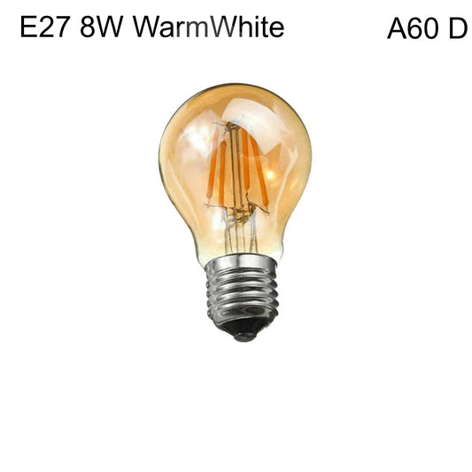 Vintage Industrial LED A60 B22 8w Warm White Amber Energy Saving Retro Lamp Bulb