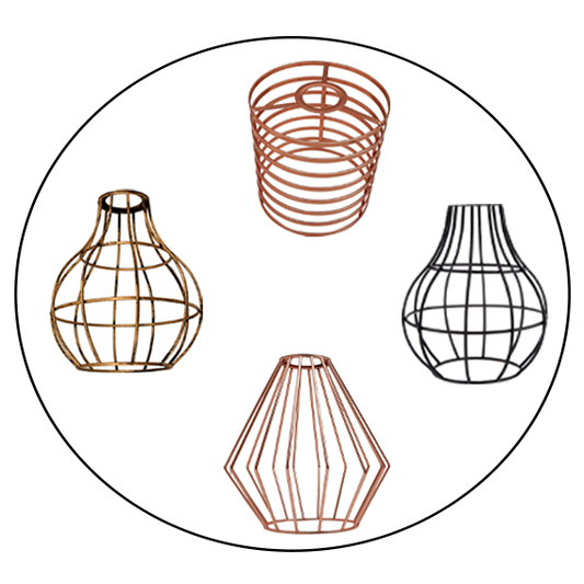 Easy Fit Pendant Light Shade Metal Cage Drum Lampshade Pendant Lamp / Ceiling