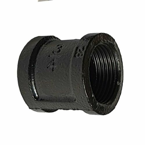 Durable 3/4 BSP Malleable Iron Pipe Fitting, Black Painted, Steam Punk Style