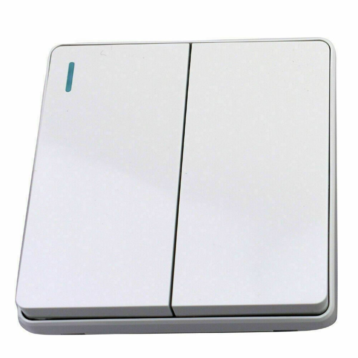White Color Screw less 2 Gang Wall Light Switch