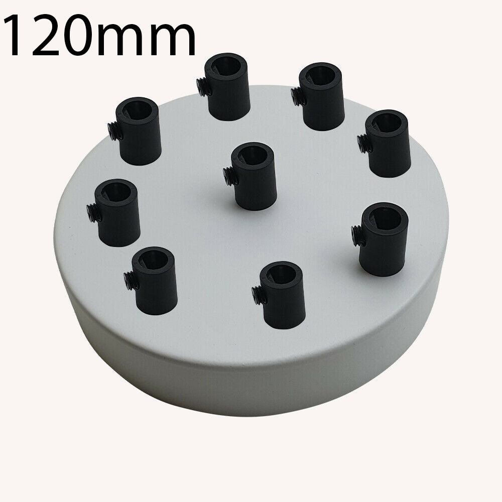 Electricalsone industrial Vintage Multi Outlet Metal side fitting Ceiling Rose 120x25mm