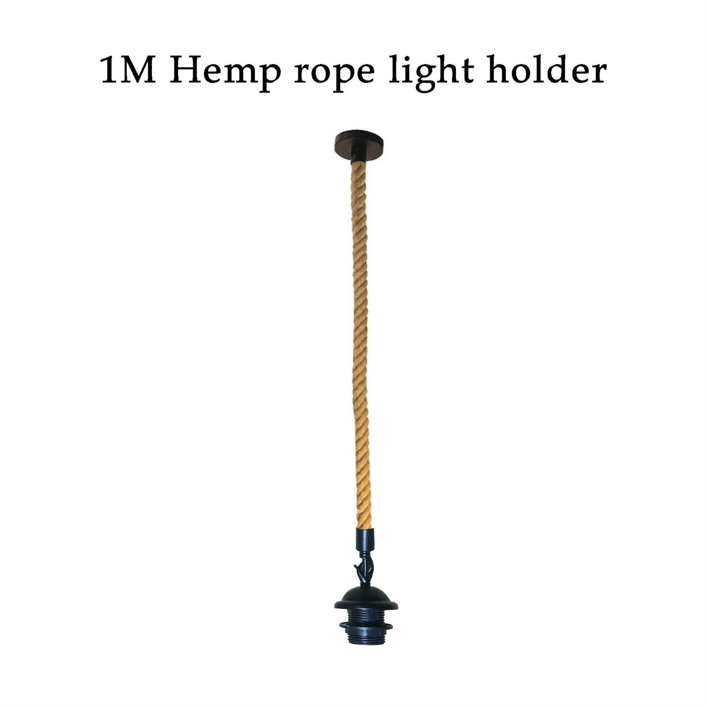 E27 ceiling pendant light in hemp rope style for retro decor