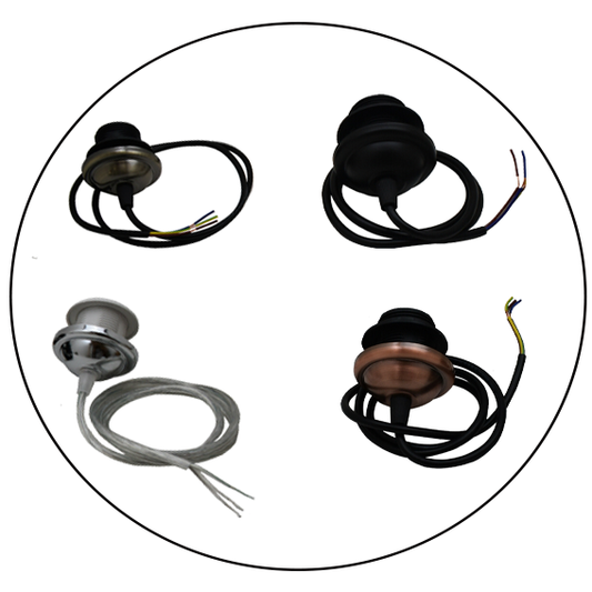 E27 multi-colour umbrella holder with 1m cable pendant set