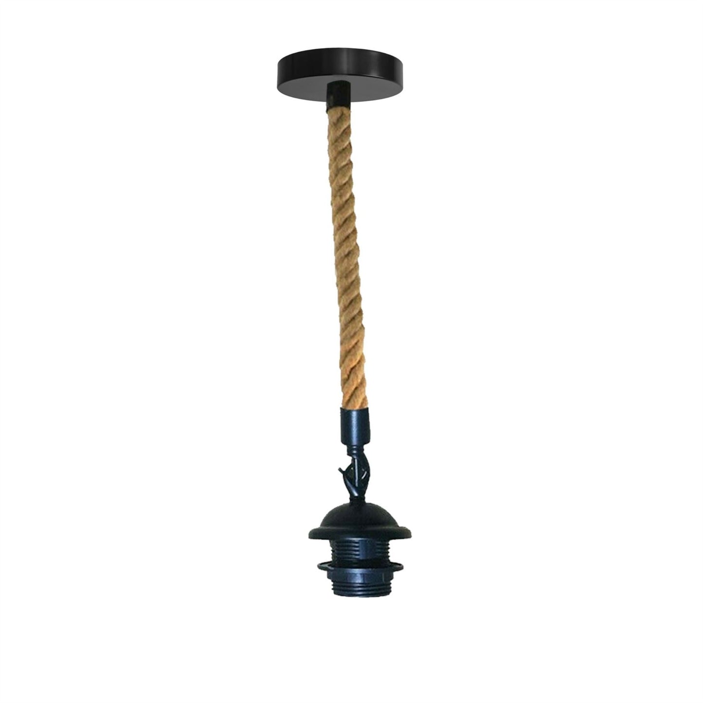 E27 retro hemp rope ceiling pendant light holder with vintage style