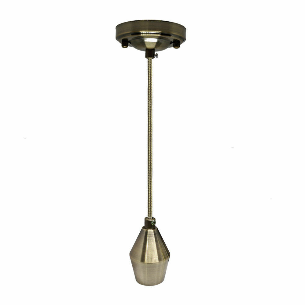 Green brass ceiling pendant light with E27 socket for home decor