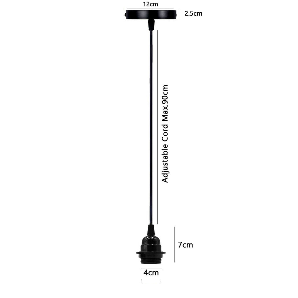 lamp holder ceiling Single Outlet Ceiling E27 DIY Ceiling Rose Light PVC Flex Cluster Pendant Lamp Holder