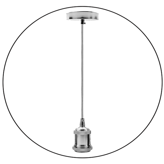 chrome pendant light holder for minimalist design