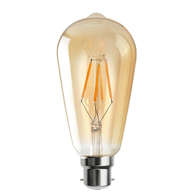 ST64 B22 4W Dimmable Retro Classic Filament LED Bulbs