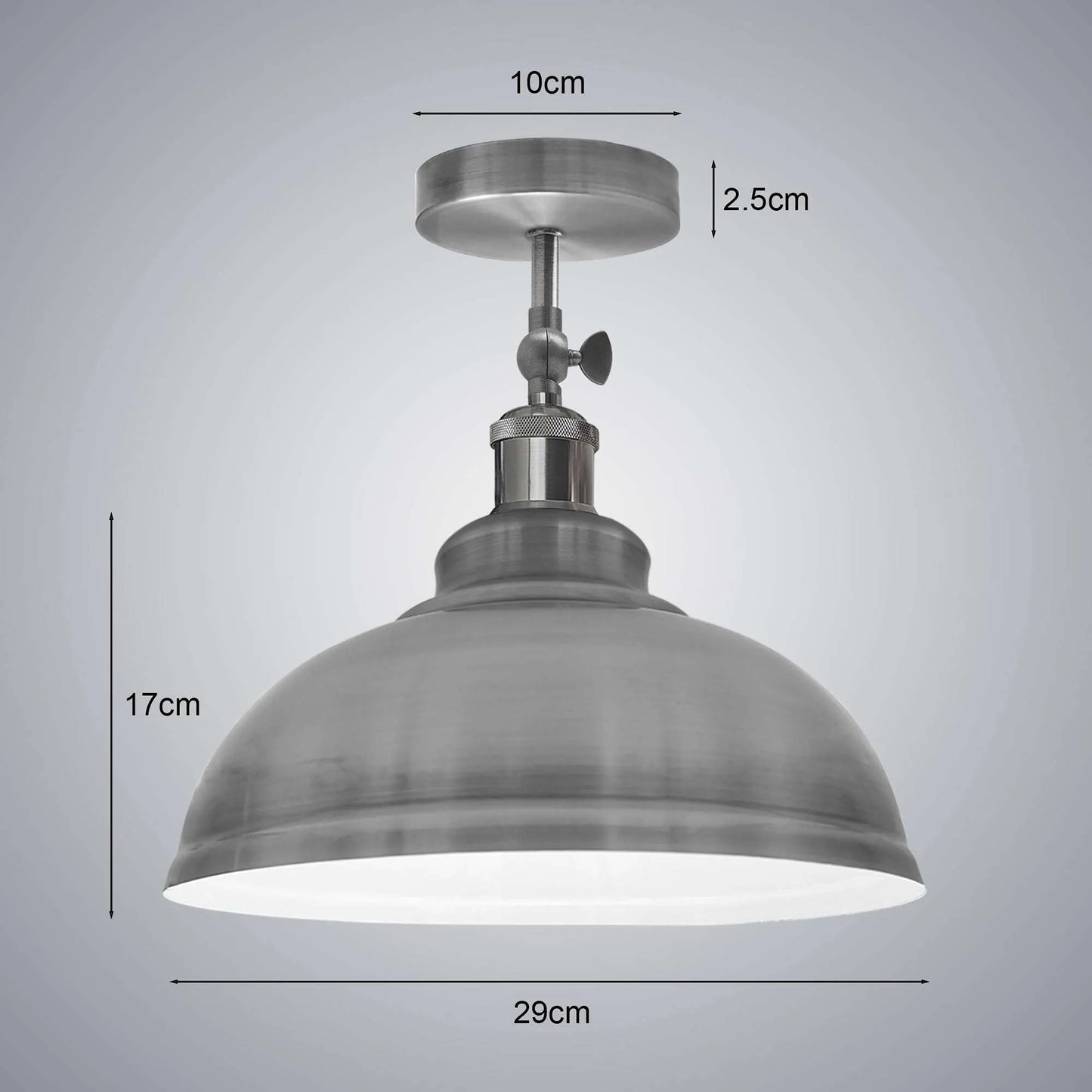 Adjustable Semi Flush Mount Metal Ceiling Light Pendant Light With Shade