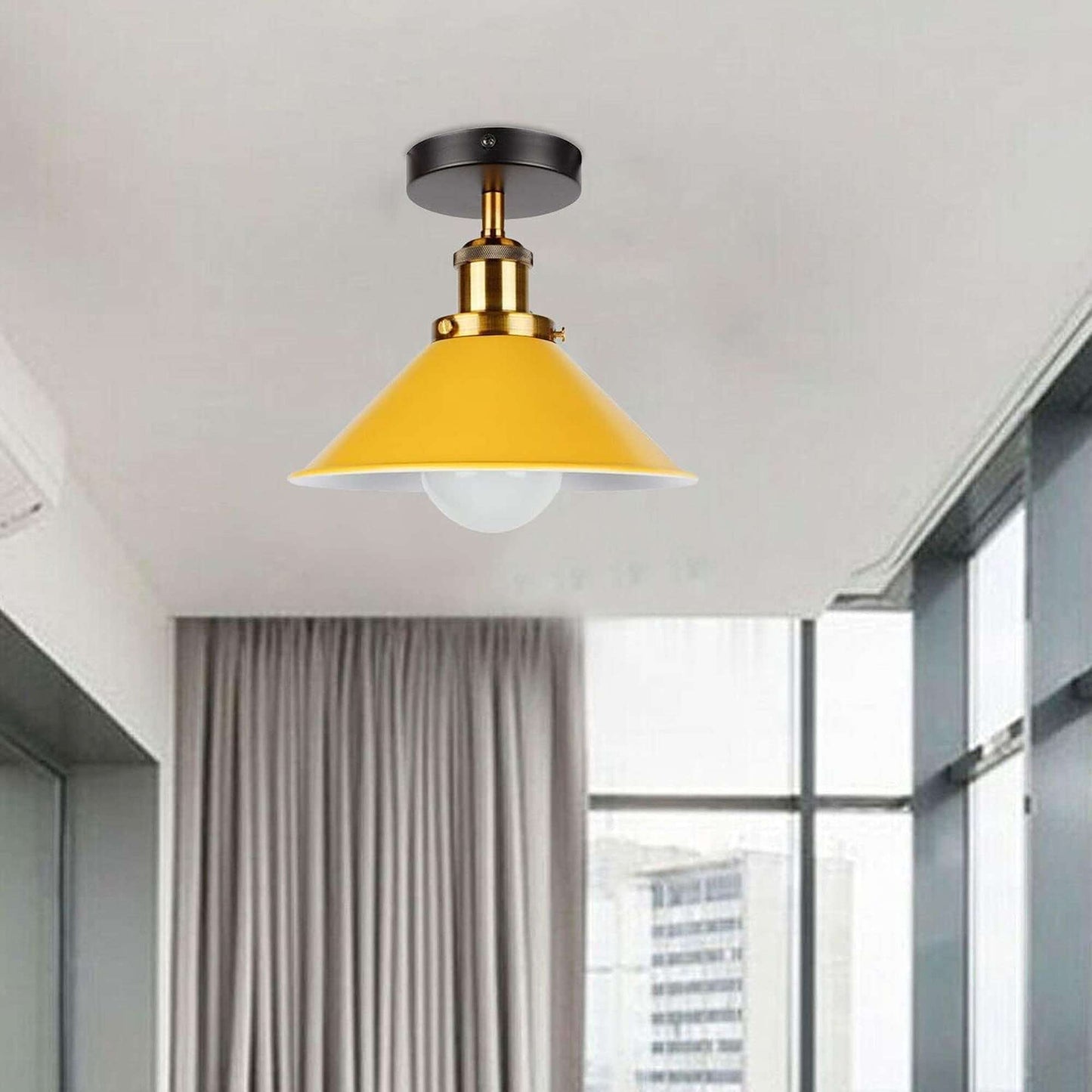 Semi Flush Mount Cone Shape Lamp Shade Lights