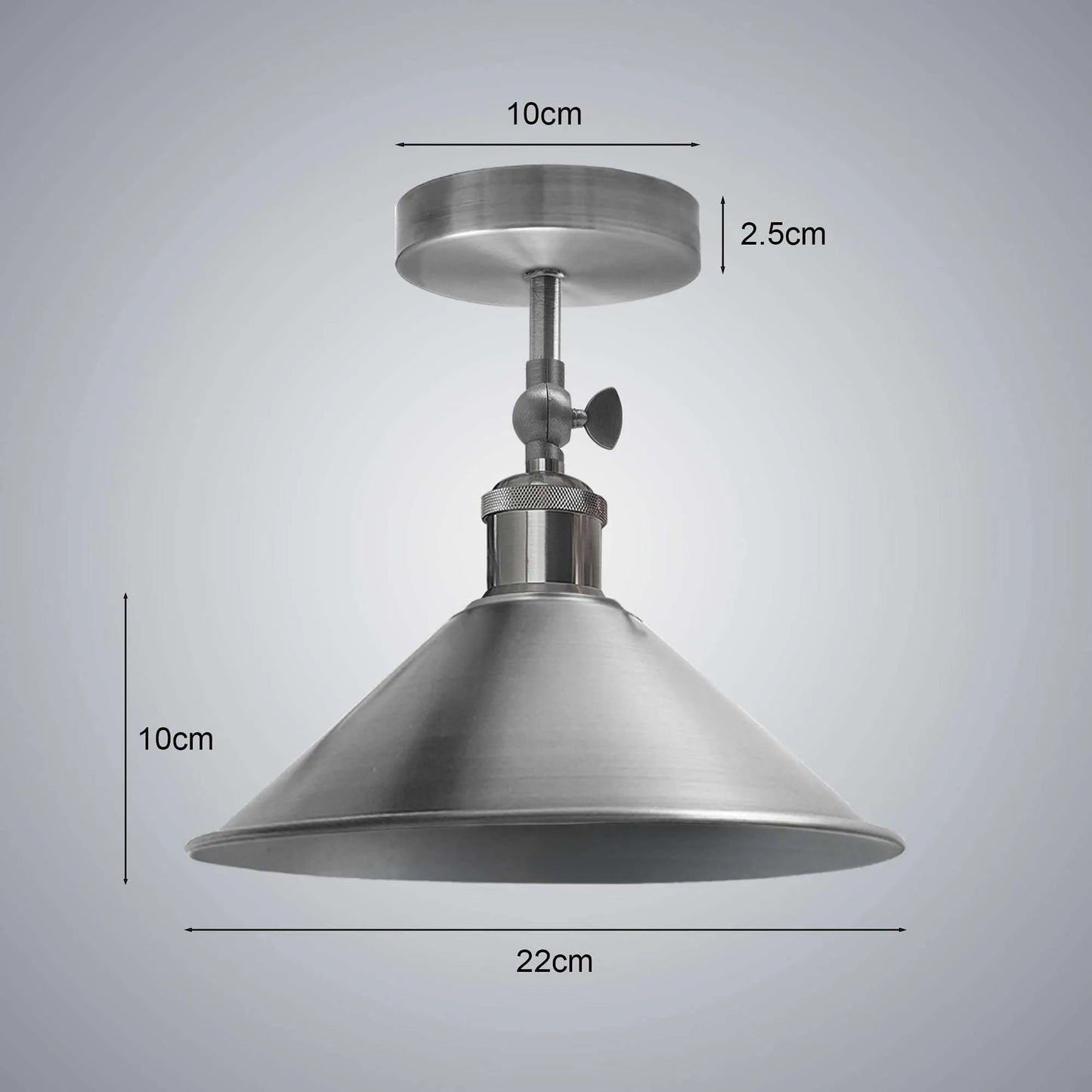 Adjustable Semi Flush Mount Metal Ceiling Light Pendant Light With Shade