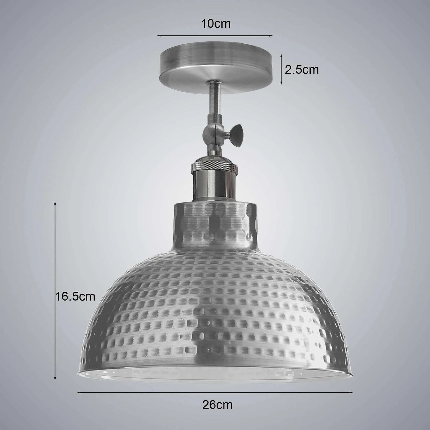 Adjustable Semi Flush Mount Metal Ceiling Light Pendant Light With Shade