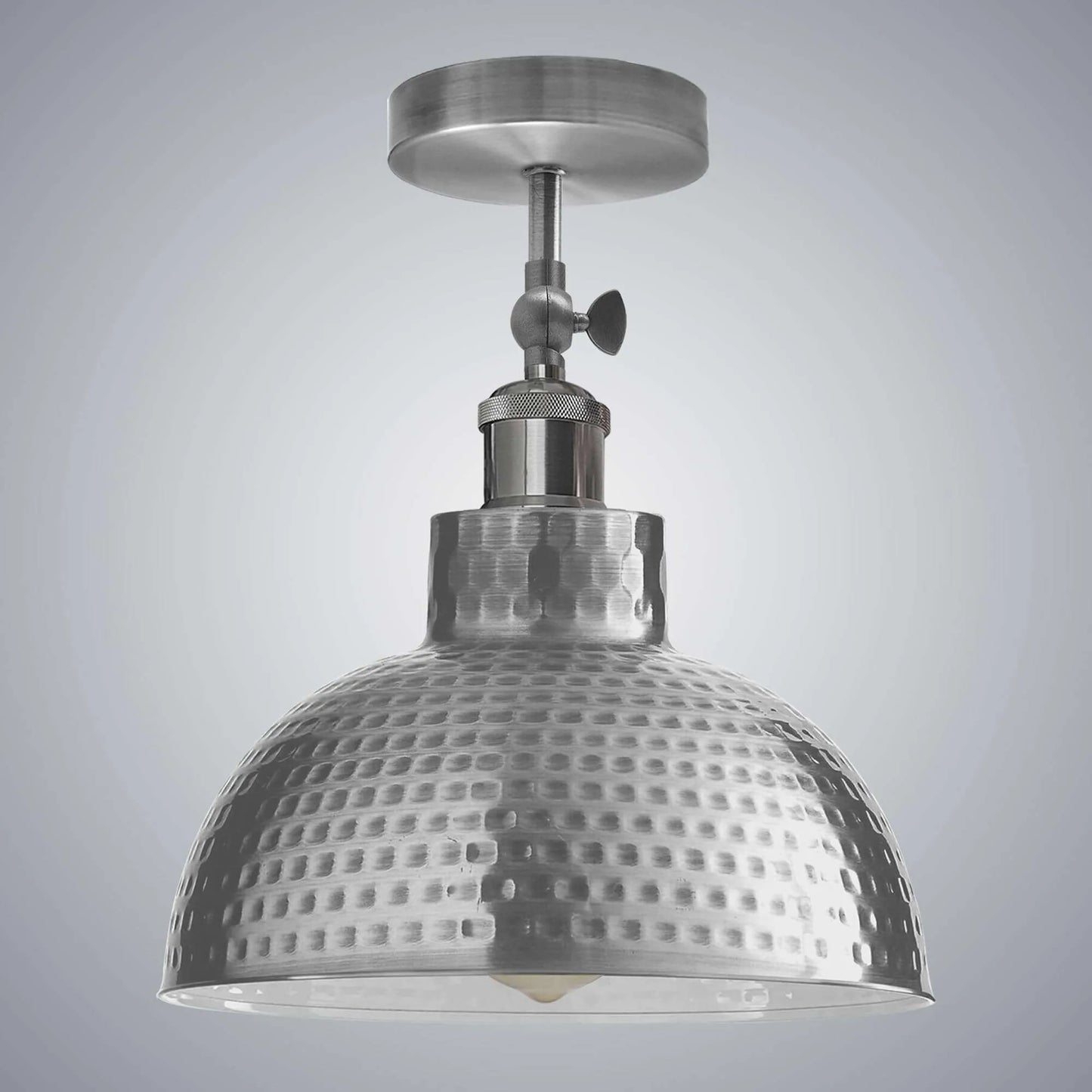 Adjustable Semi Flush Mount Metal Ceiling Light Pendant Light With Shade