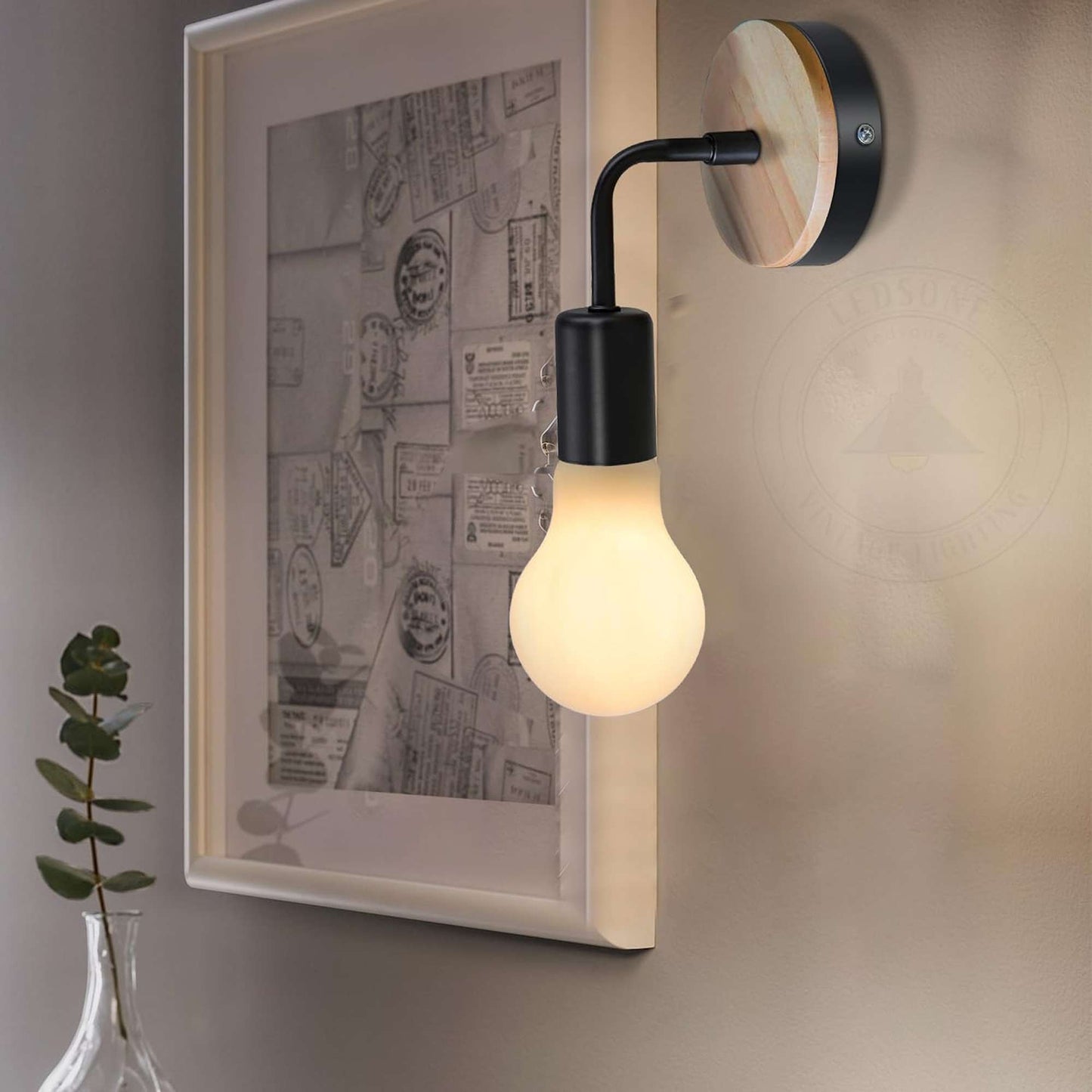 Modern Wood Wall Lighting - E27 Holder