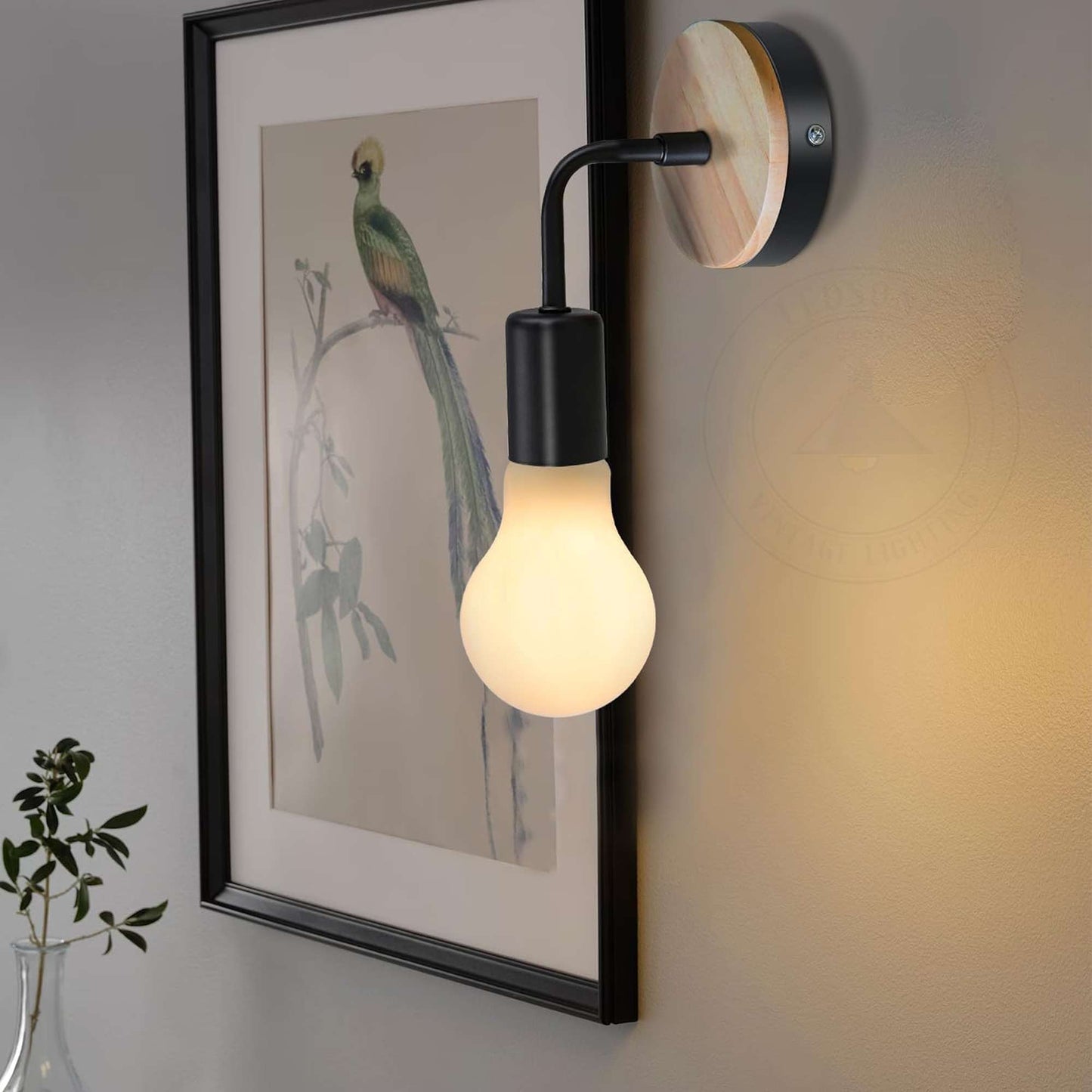 Modern Wood Wall Lighting - E27 Holder