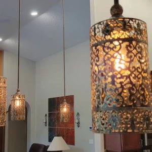 Retro Drum Lampshade – Metal Easy Fit Ceiling Light Shade