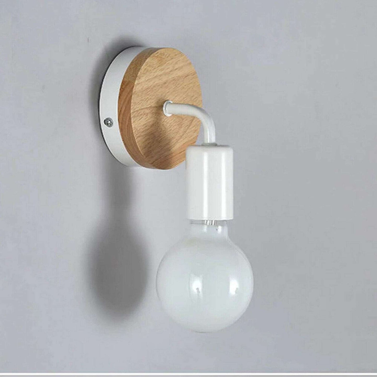 Stylish Wooden Wall Lamp with E27 Socket