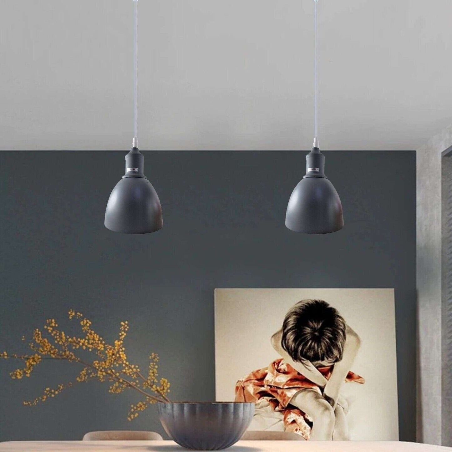 Industrial Vintage Retro Adjustable Ceiling Various Colours Pendant Light .