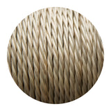 Ivory color Twisted Vintage fabric Cable Flex 0.75mm -2 Core