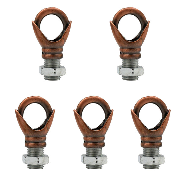 5 Pack Retro Copper Ceiling Hook Light Fitting Pendant