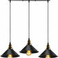 3 Way  Black Idustrial Hanging Pendant Light