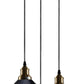 3 Way  Black Idustrial Hanging Pendant Light