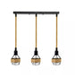Retro Hemp Rope Hanging Ceiling Pendant light with Hemp cage