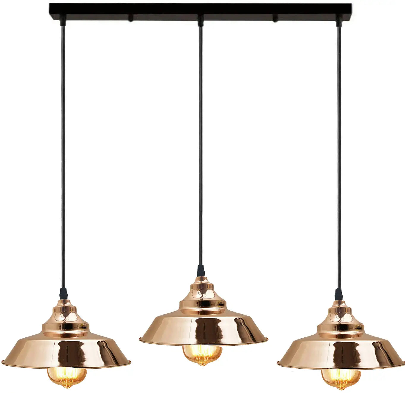 Vintage Metal shade 3 head E27 Ceiling Pendant lights