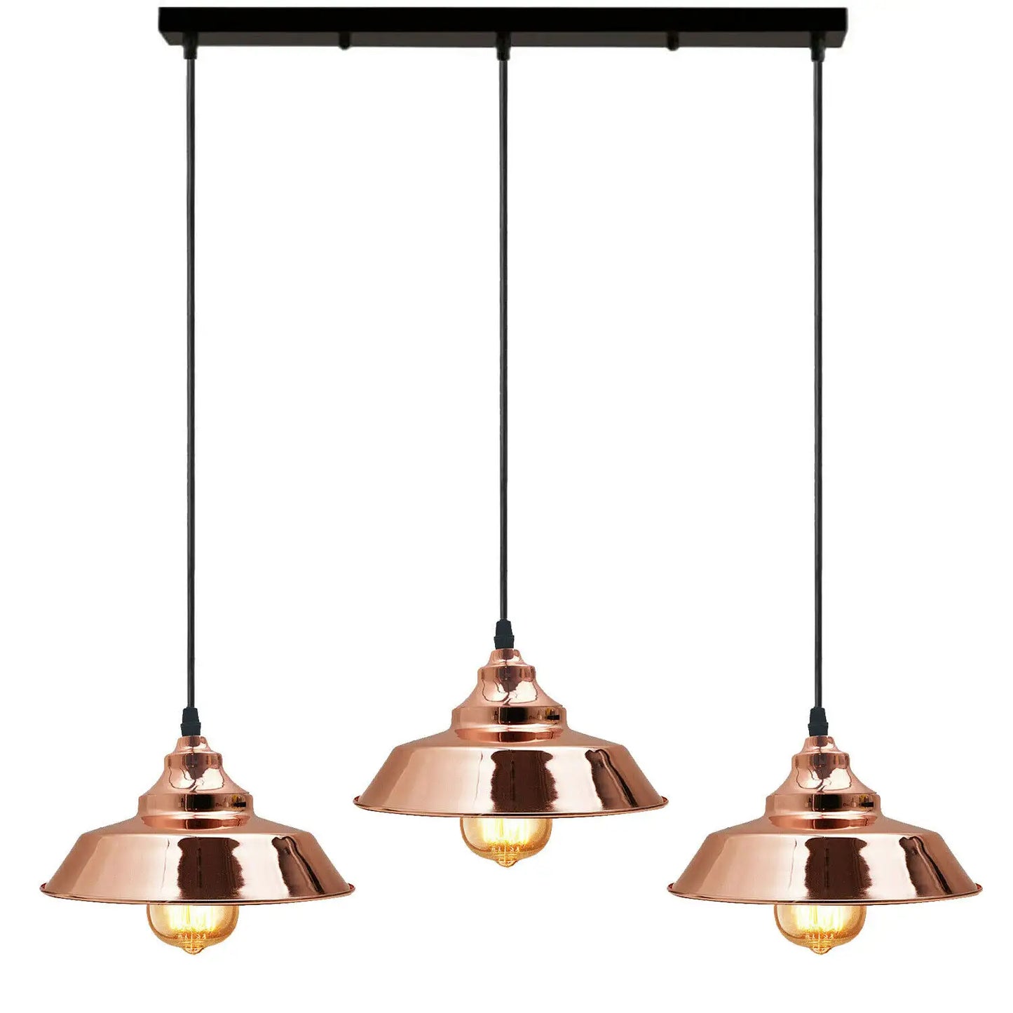 Vintage Metal shade 3 head E27 Ceiling Pendant lights