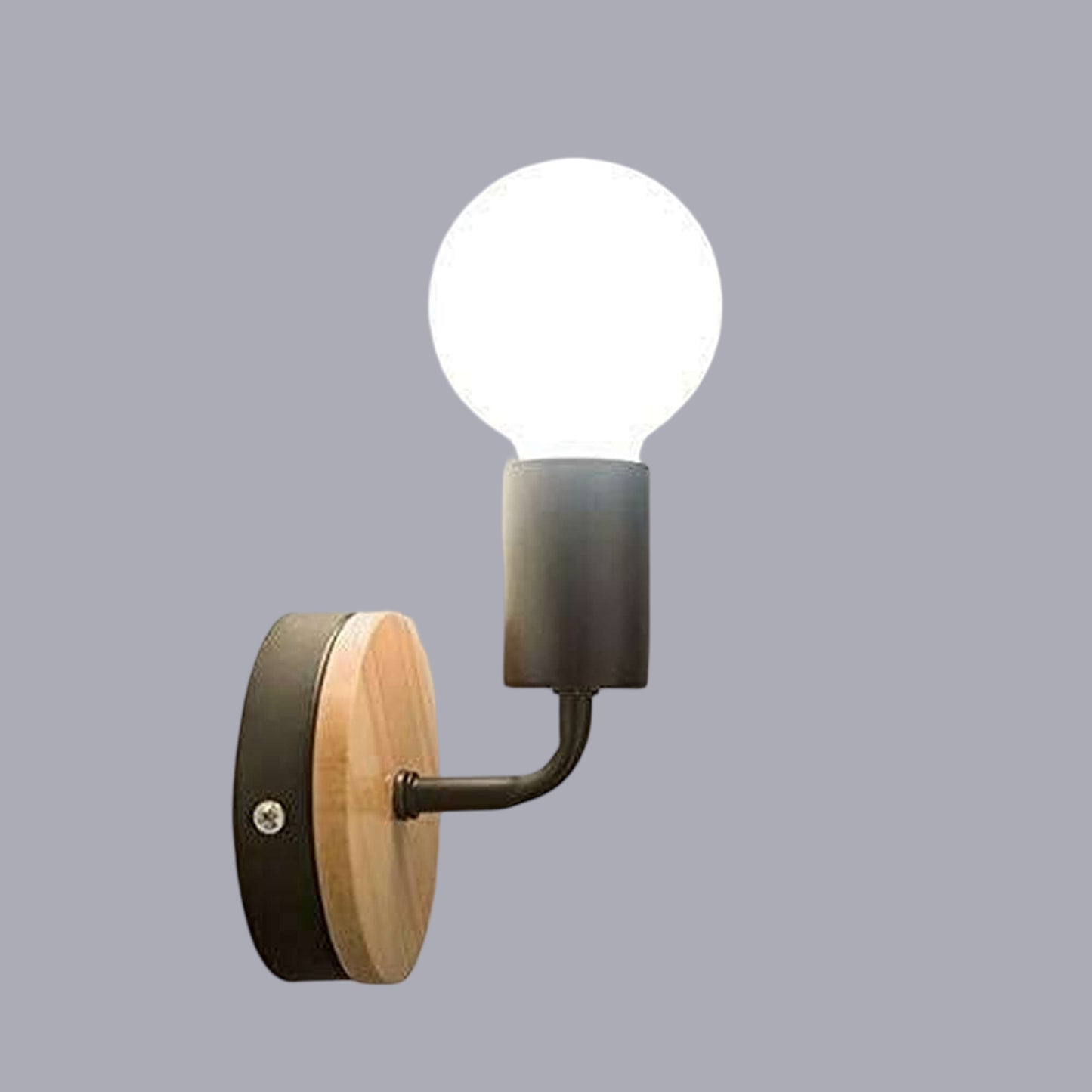 Stylish Wooden Wall Lamp with E27 Socket