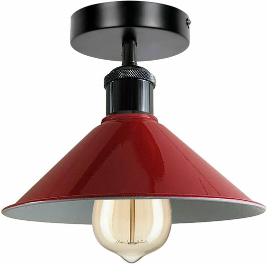 Modern Industrial Pendant Lighting with Metal Shade for Living Room