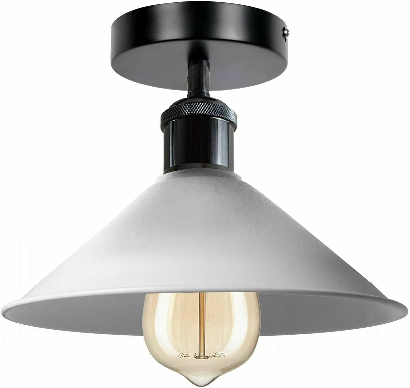 Modern Industrial Pendant Lighting with Metal Shade for Living Room