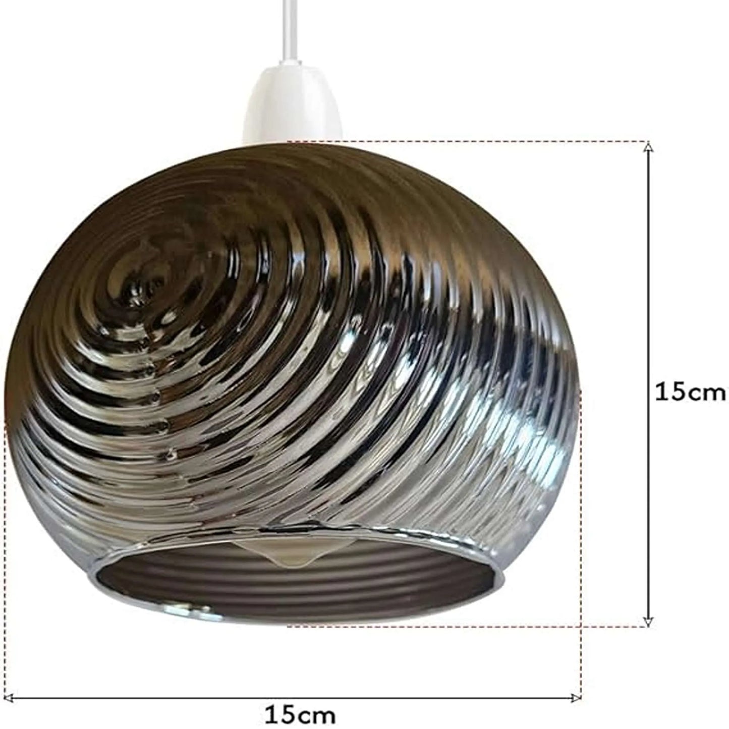 Floral Glass Pendant Light Easy Fit Lamp Shade