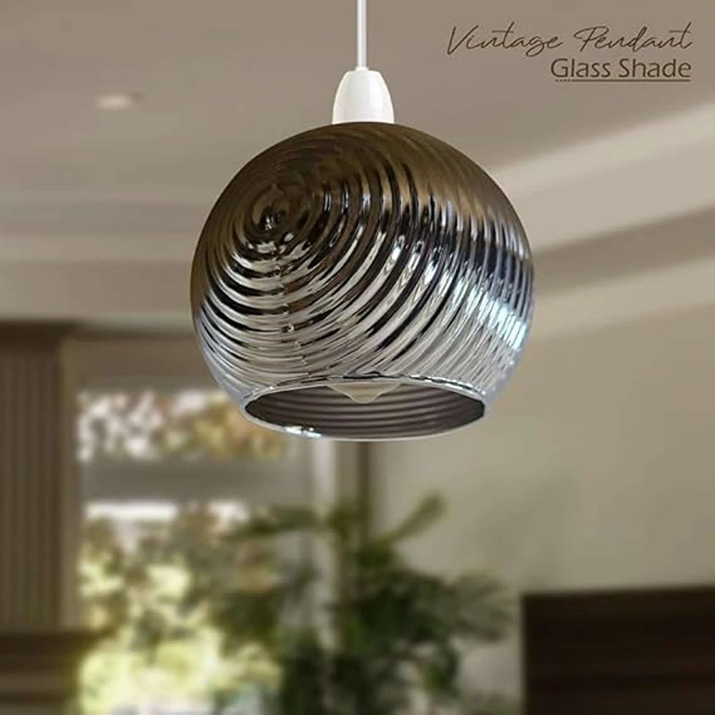 Floral Glass Pendant Light Easy Fit Lamp Shade