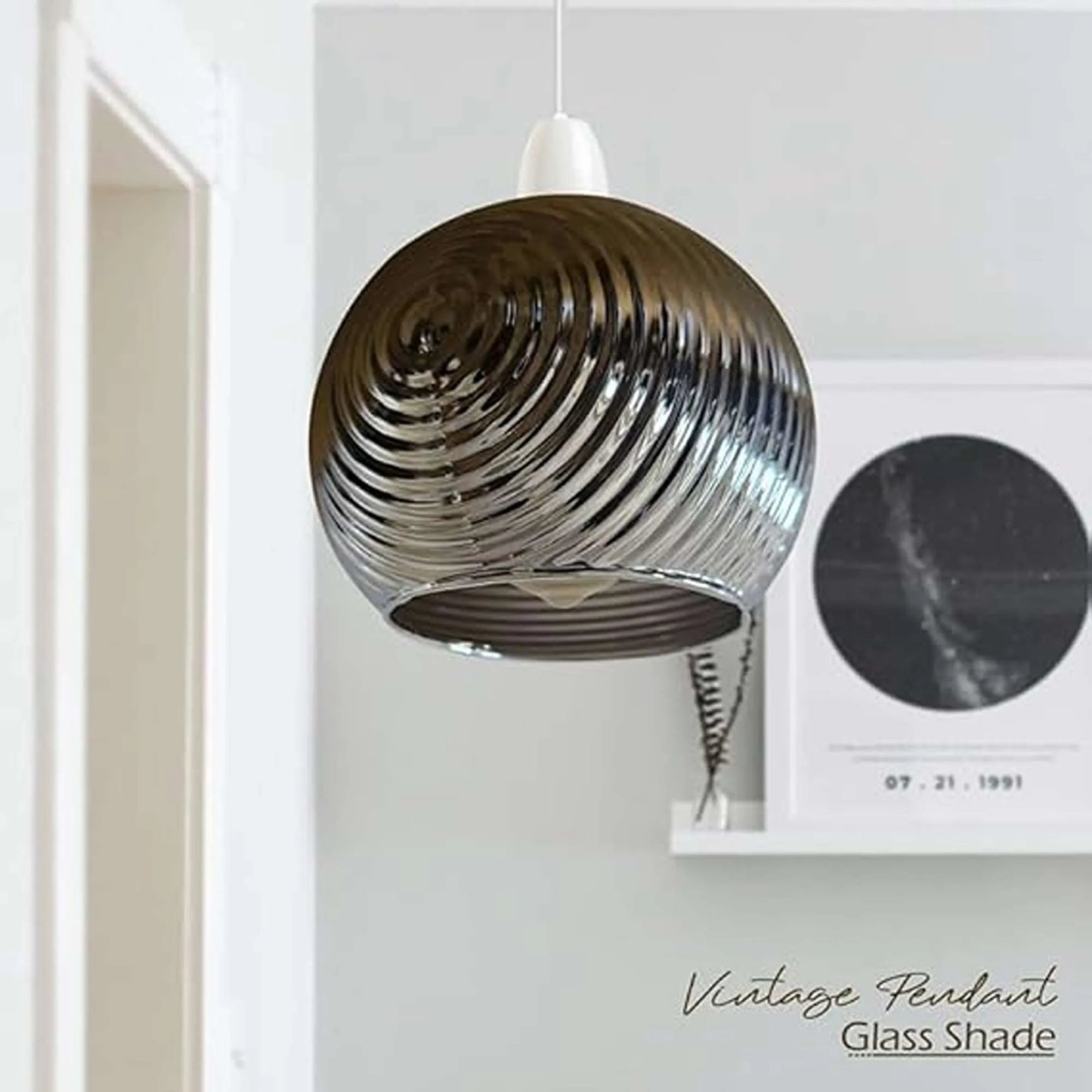 Floral Glass Pendant Light Easy Fit Lamp Shade