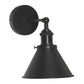 Adjustable Wall Light  Black Cone Shade & E27 Lamp Holder