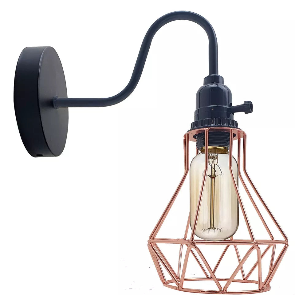 Classic Meets Modern: Vintage Cage Wall Lamp