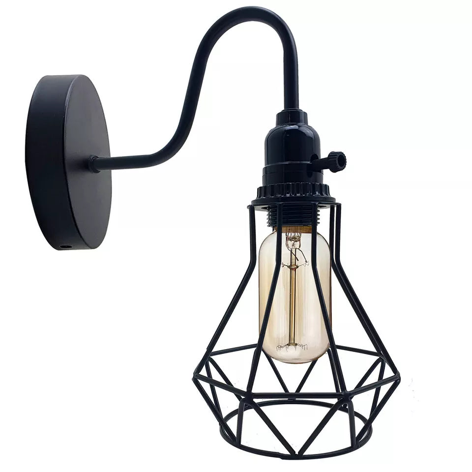 Classic Meets Modern: Vintage Cage Wall Lamp