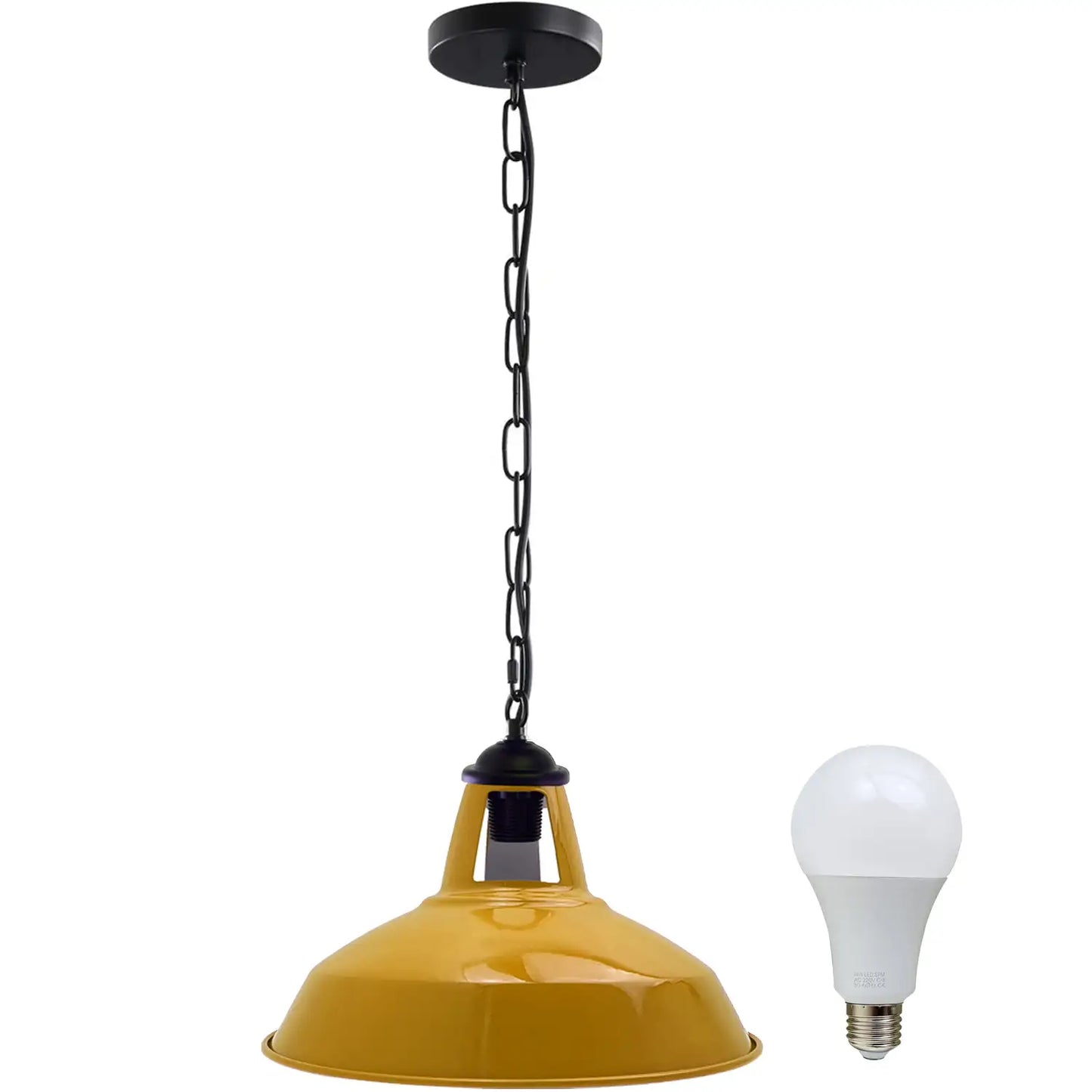 Modern Industrial Pendant Light   Slotted Metal Design with Adjustable Wire and Chain